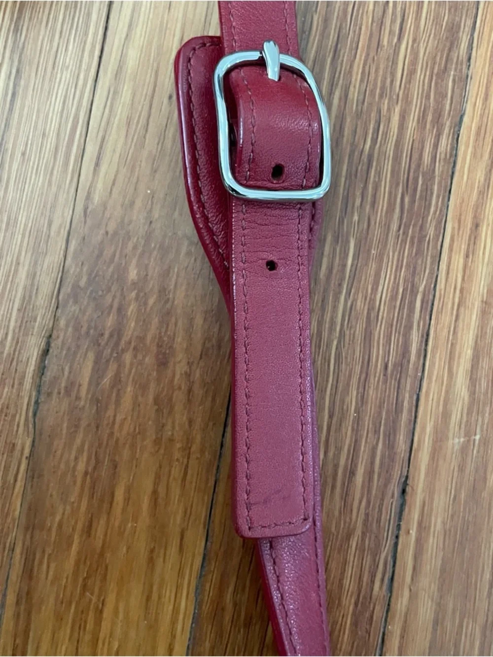 Vintage Y2K Coach Red Leather Crossbody with Eyelet Trim - Picture 5 of 8